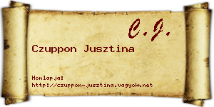 Czuppon Jusztina névjegykártya